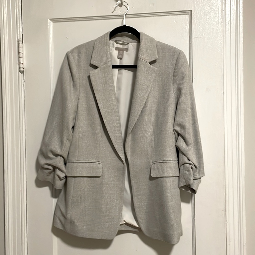 Gray woven H&M blazer